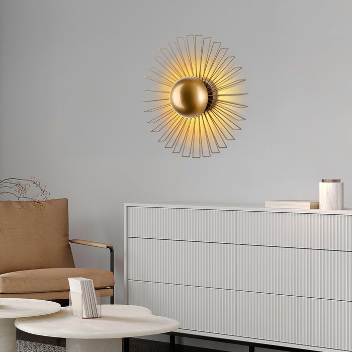 Opviq Lámpara de Pared Kaya Dorada Opviq Lámpara de Pared Kaya Dorada